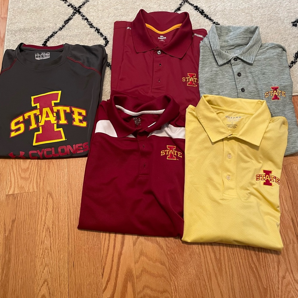 Men’s great condition grey size xl under armour Iowa state  4 sz large polos